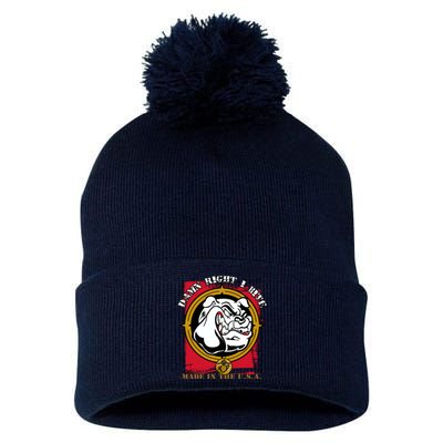 Damn Right I Bite Funny Dog Pom Pom 12in Knit Beanie