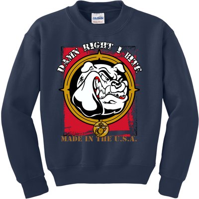 Damn Right I Bite Funny Dog Kids Sweatshirt