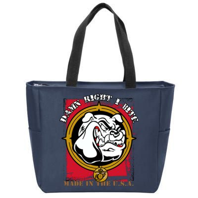 Damn Right I Bite Funny Dog Zip Tote Bag