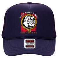 Damn Right I Bite Funny Dog High Crown Mesh Back Trucker Hat