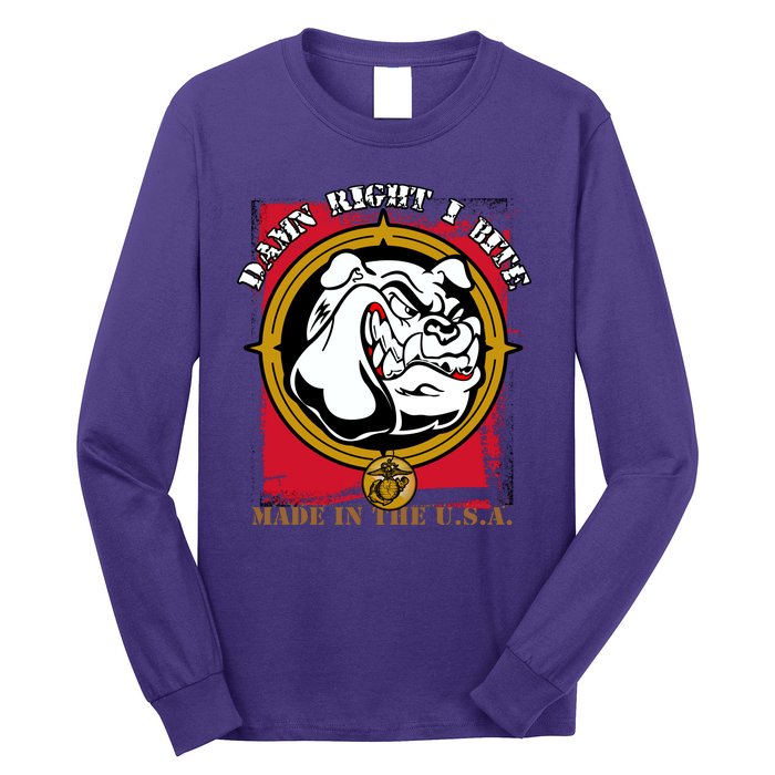 Damn Right I Bite Funny Dog Long Sleeve Shirt