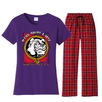 Damn Right I Bite Funny Dog Women's Flannel Pajama Set