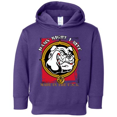 Damn Right I Bite Funny Dog Toddler Hoodie