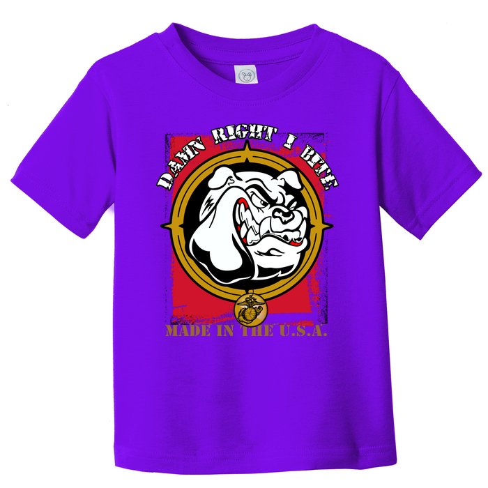 Damn Right I Bite Funny Dog Toddler T-Shirt