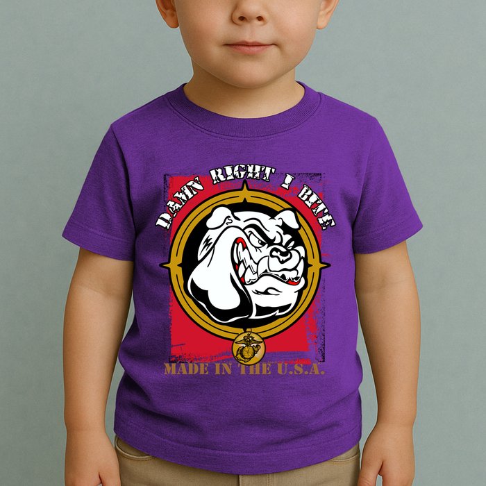 Damn Right I Bite Funny Dog Toddler T-Shirt