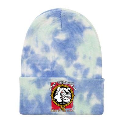 Damn Right I Bite Funny Dog Tie Dye 12in Knit Beanie