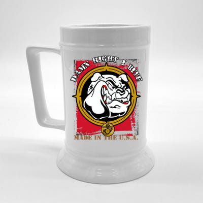 Damn Right I Bite Funny Dog Beer Stein