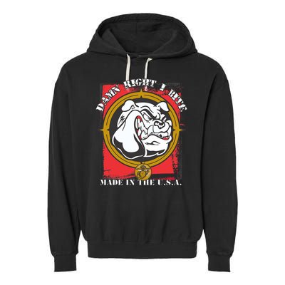 Damn Right I Bite Made In The USA Dog Garment-Dyed Fleece Hoodie