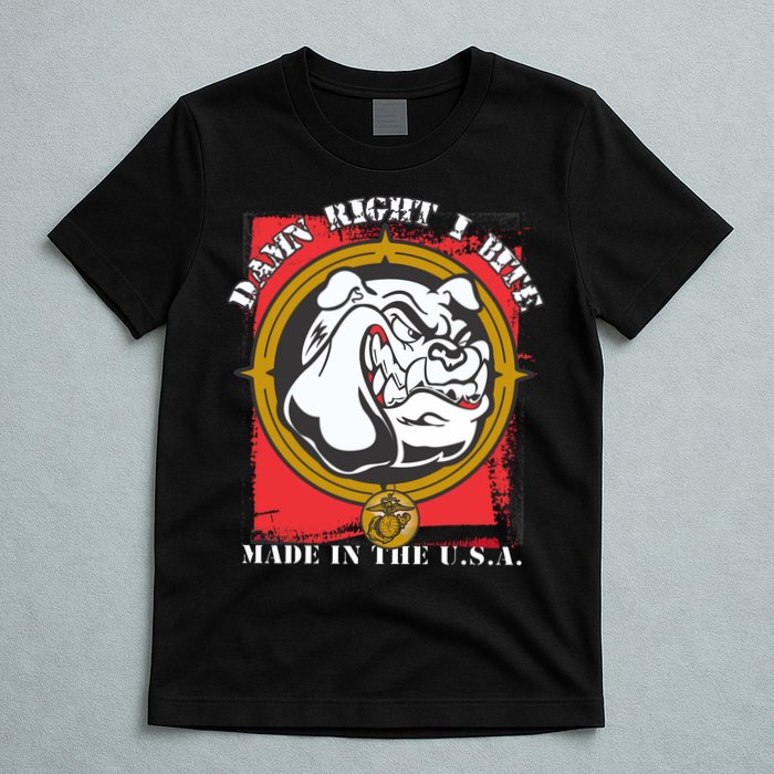 Damn Right I Bite Made In The USA Dog T-Shirt