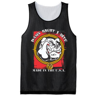 Damn Right I Bite Made In The USA Dog Mesh Reversible Basketball Jersey Tank