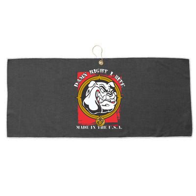 Damn Right I Bite Made In The USA Dog Large Microfiber Waffle Golf Towel