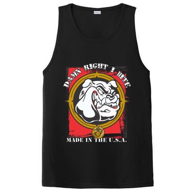 Damn Right I Bite Made In The USA Dog PosiCharge Competitor Tank