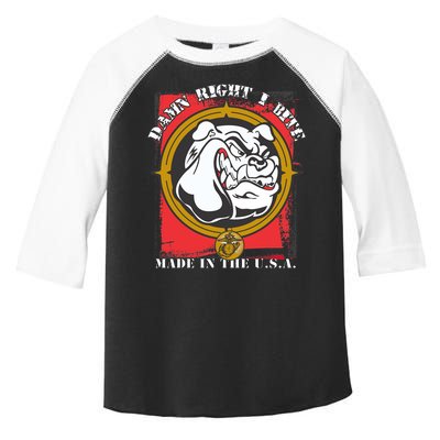 Damn Right I Bite Made In The USA Dog Toddler Fine Jersey T-Shirt