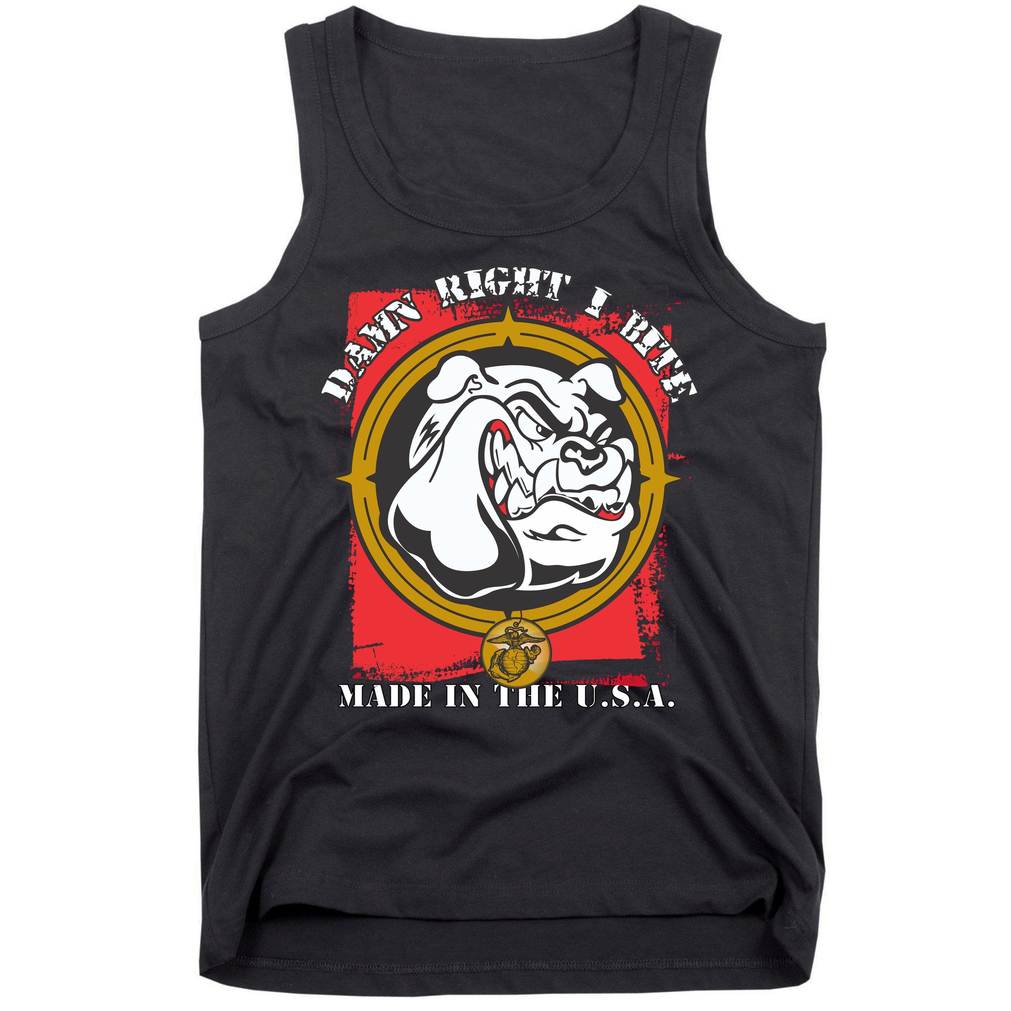 Damn Right I Bite Made In The USA Dog Tank Top