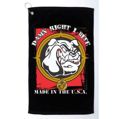 Damn Right I Bite Made In The USA Dog Golf Towel