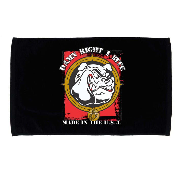 Damn Right I Bite Made In The USA Dog Microfiber Hand Towel