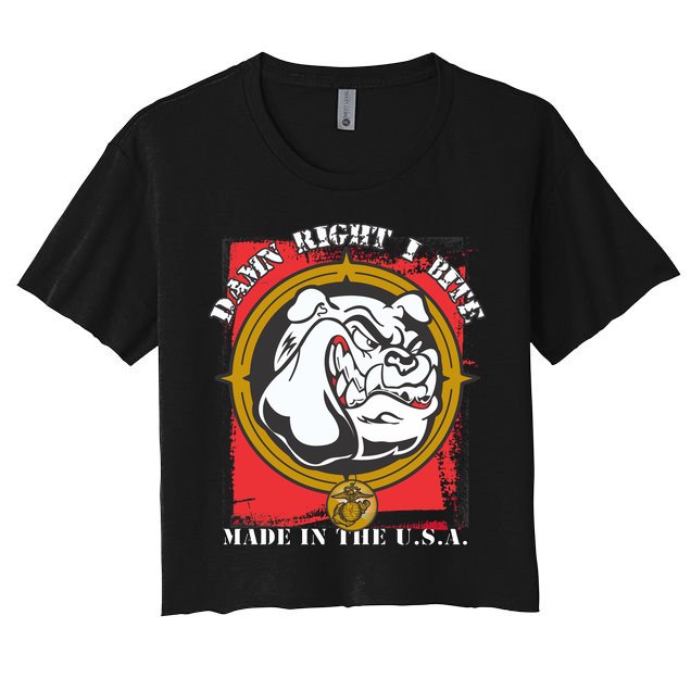 Damn Right I Bite Made In The USA Dog Crop Top