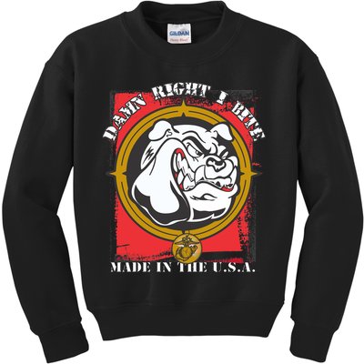Damn Right I Bite Made In The USA Dog Kids Sweatshirt
