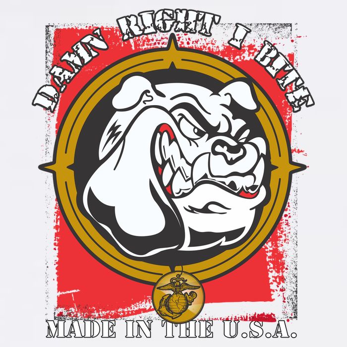 Damn Right I Bite Made In The USA Dog Garment-Dyed Sweatshirt