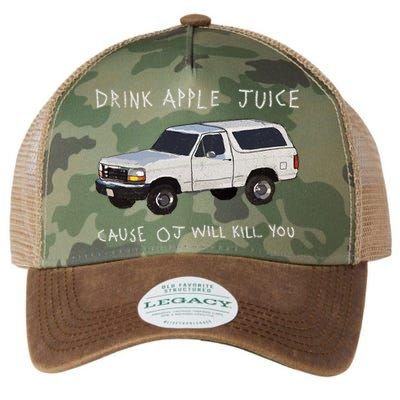 Drink Apple Juice Cause OJ Will Kill You Legacy Tie Dye Trucker Hat