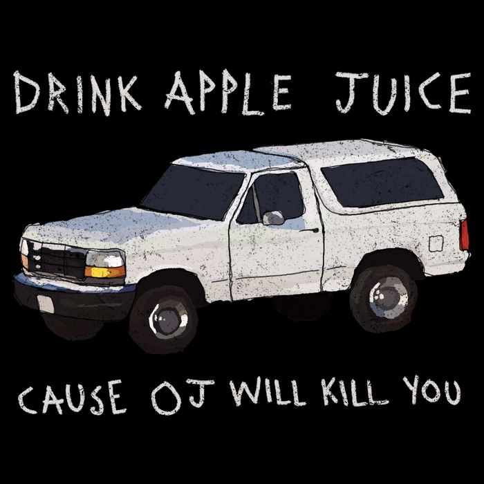 Drink Apple Juice Cause OJ Will Kill You 7-Panel Snapback Hat