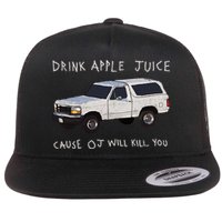 Drink Apple Juice Cause OJ Will Kill You Flatbill Hat