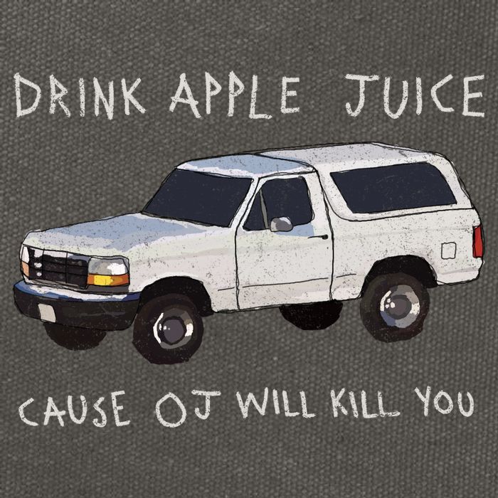 Drink Apple Juice Cause OJ Will Kill You Cotton Canvas Backpack