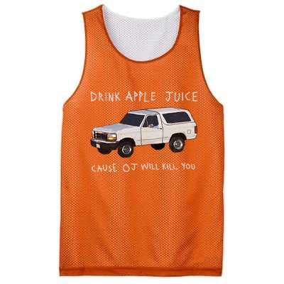 Drink Apple Juice Cause OJ Will Kill You Mesh Reversible Basketball Jersey Tank