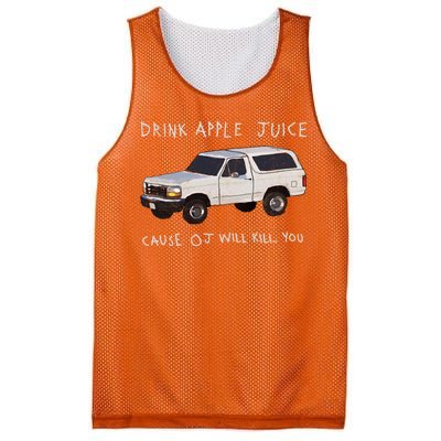 Drink Apple Juice Cause OJ Will Kill You Mesh Reversible Basketball Jersey Tank