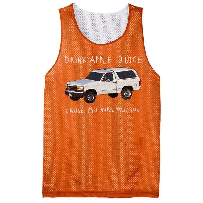 Drink Apple Juice Cause OJ Will Kill You Mesh Reversible Basketball Jersey Tank