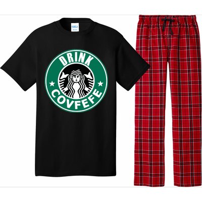 Drink Covfefe Funny Parody Logo Pajama Set