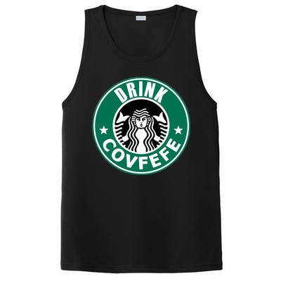 Drink Covfefe Funny Parody Logo PosiCharge Competitor Tank