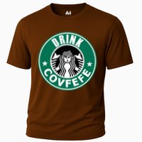 Drink Covfefe Funny Parody Logo Cooling Performance Crew T-Shirt