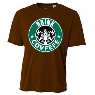 Drink Covfefe Funny Parody Logo Cooling Performance Crew T-Shirt