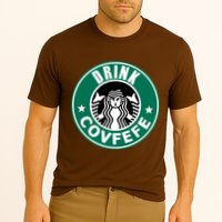 Drink Covfefe Funny Parody Logo Cooling Performance Crew T-Shirt