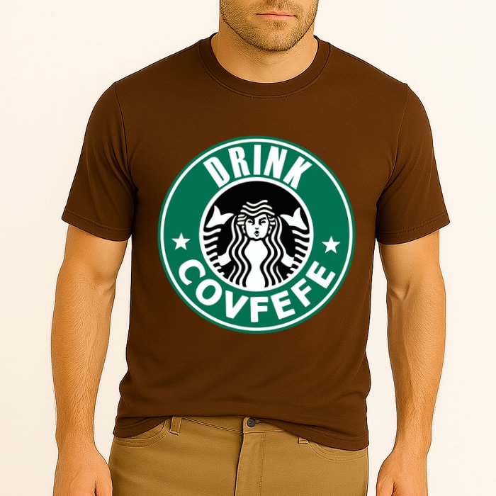 Drink Covfefe Funny Parody Logo Cooling Performance Crew T-Shirt
