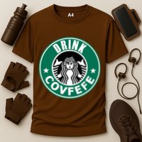 Drink Covfefe Funny Parody Logo Cooling Performance Crew T-Shirt