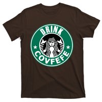 Drink Covfefe Funny Parody Logo T-Shirt