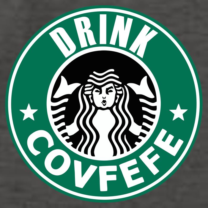 Drink Covfefe Funny Parody Logo Vector Backpack
