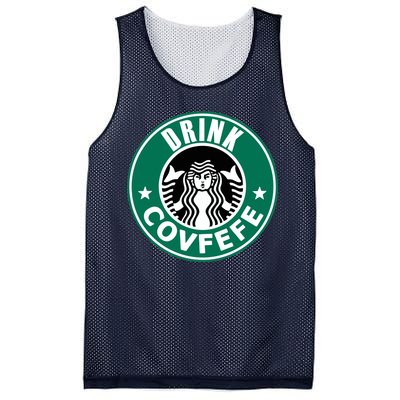 Drink Covfefe Funny Parody Logo Mesh Reversible Basketball Jersey Tank