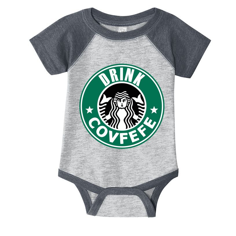 Drink Covfefe Funny Parody Logo Infant Baby Jersey Bodysuit