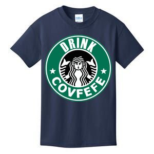 Drink Covfefe Funny Parody Logo Kids T-Shirt