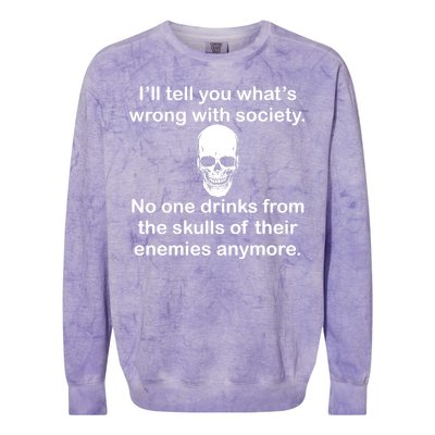 Drink From The Skull Of Your Enemies Colorblast Crewneck Sweatshirt