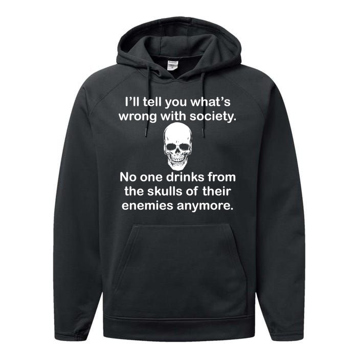 Drink From The Skull Of Your Enemies Performance Fleece Hoodie