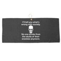 Drink From The Skull Of Your Enemies Large Microfiber Waffle Golf Towel
