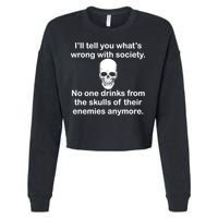 Drink From The Skull Of Your Enemies Cropped Pullover Crew