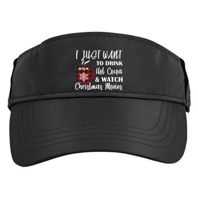 Drink Hot Cocoa And Watch Christmas Movies Adult Drive Performance Visor