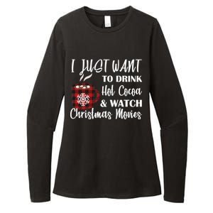 Drink Hot Cocoa And Watch Christmas Movies Womens CVC Long Sleeve Shirt