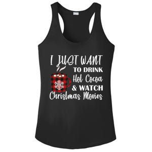 Drink Hot Cocoa And Watch Christmas Movies Ladies PosiCharge Competitor Racerback Tank