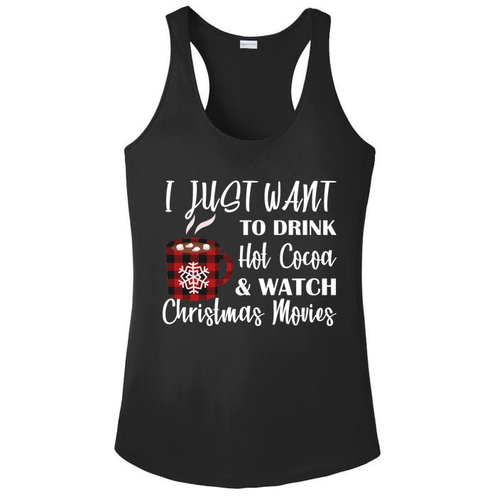 Drink Hot Cocoa And Watch Christmas Movies Ladies PosiCharge Competitor Racerback Tank